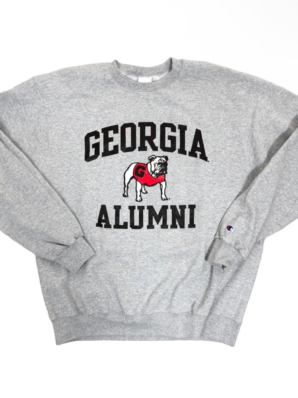 GEORGIA BULLDOGS Alumni Champion Pullover Sweatshirt Unisex Large Gray
